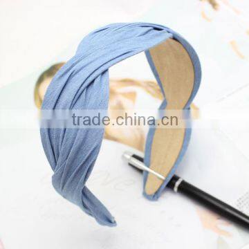 fashion new design high quality braid silk hair accessory hair bands for girls