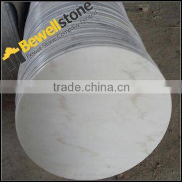 Round Carrara White Marble Table Top