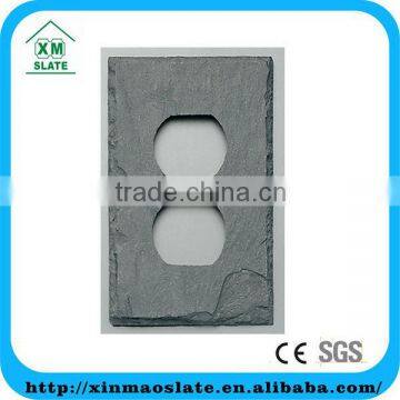 Slate Single Switch and Socket Plate/dark black slate/grey slate