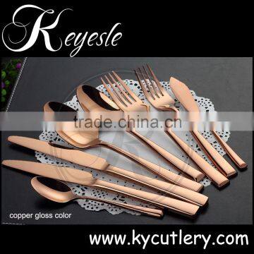 brass cutlery,gold flatware set,copper cutlery