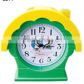 music bell bird alarm sound transformable snooze clock with flashing light