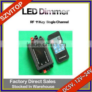 RF Redio Frequency 11Key LED Strip Dimmer Single Channel DC5V 12V 24V Optional