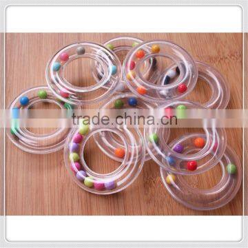 Plastic cute baby ring rattle toy