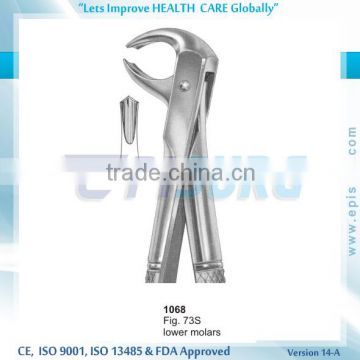 Extraction Forceps, lower molars, Fig 73S, Periodontal Oral Surgery