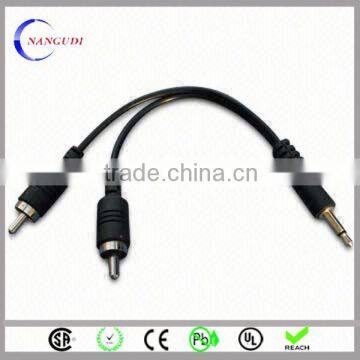 fashion flexible 3.5mm audio splitter cable male to 2 female