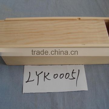 Customized unfinished cheap sliding wooden wine boxes/wooden box