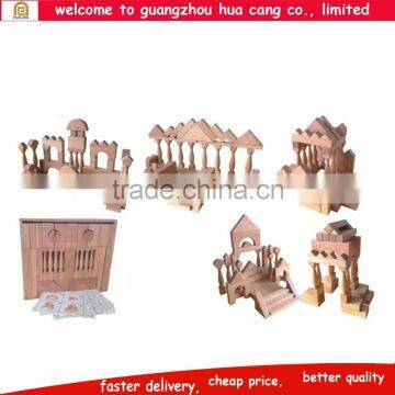 2016 funny wood block building toy creative developmental block toy game