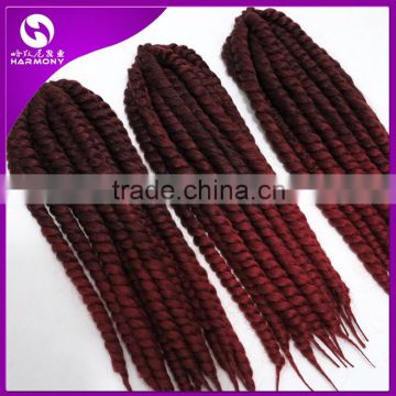 2016 NEW 2X havana mambo braiding twist hair synthetic havana hair , havana mambo twist crochet braids