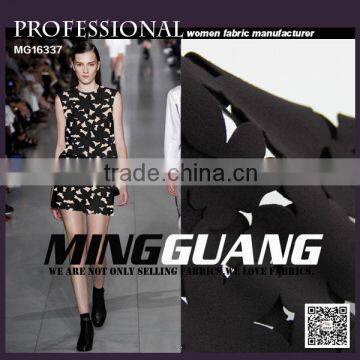 2016 95% Poly 5%SP laser Technics suede fabric for lady dress
