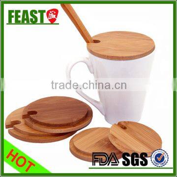 100% food grade cup lid/bamboo lids with silicon ring for glass bottle                        
                                                                                Supplier's Choice