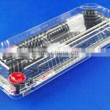 Fruit Cake Disposable container plastic sushi tray Box PET PP PVC