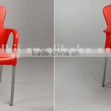 stacking new dining plastic chair with armrest1314B