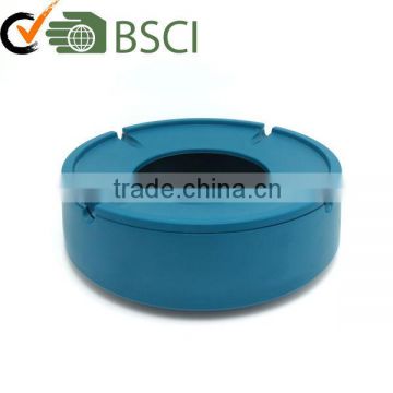 Blue matting melamine plastic cool ashtray with lid