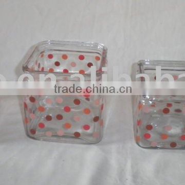 glass pot, square vase,flower pot