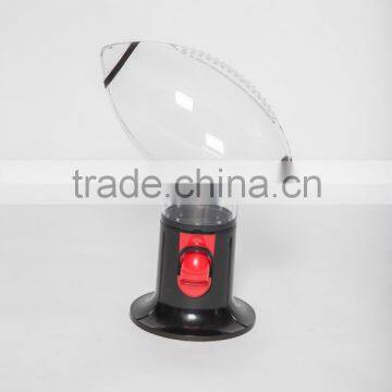 football plastic snack dispenser candy dispenser