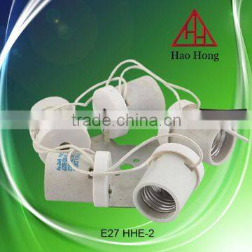 e27 five head ceramic lamp holder / five head ceramic lamp holder