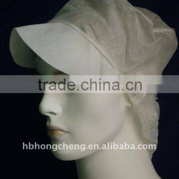 Lightweight soft disposable non-woven cap for workers