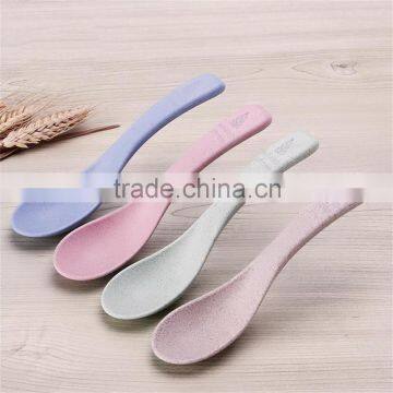 Wheat Straw Plastic Tableware Colorful Spoon Set photo-6