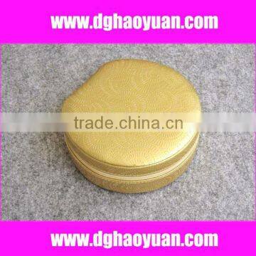 Round Leather Jewelry box for promotion