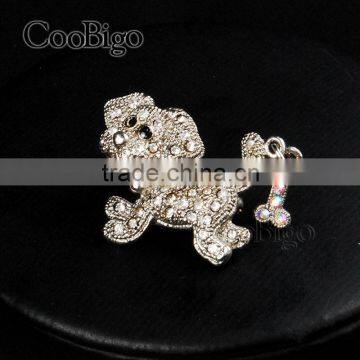 Fashion Jewelry Cute Little Dog Rhinestone Pin Brooch Women Girl Party Promotion Gift Apparel Accessories photo-2