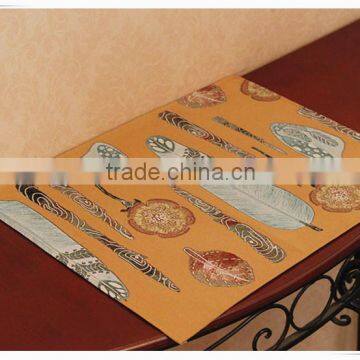 High quailty wholesale tapestry jacquard fabric table mat and runner