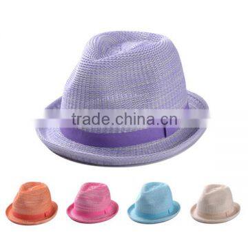 2014 Good Quality Wholesale Promotional Cheap Manufacture Fashion China Braid Summer Straw Fedora Hat