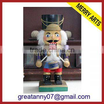 china supplier 4" wood nutcracker gift wholesale antique nutcrackers