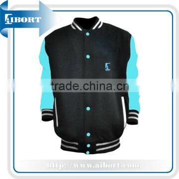 Var-105-3 wholesale plain winter varsity jacket/baseball jacket