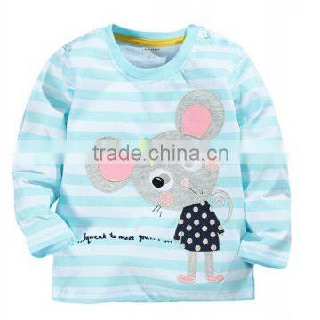 2015 Europe and America design little princess girls lovely long sleeve shirt