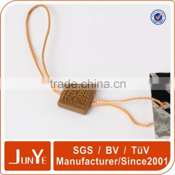 Plastic seal for custom jeans paper hang tag