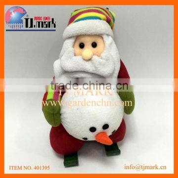 LOVELY COTTON XMAS SANTA DOLL WITH SNOW BALL