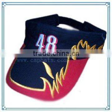 100% Cotton Fashion Embroidery sun visor cap