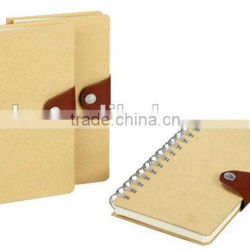 2012 New design notebook with PU closure and spiral