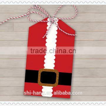 Custom christmas color printable paper greeting card hanging tag packaging boxes for free sample