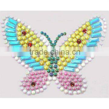 glitter butterfly hot fix motif resin heat transfer design