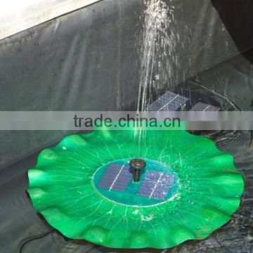 green plastic lotus leaf modelling garden pool decorative solar fountain(SO5060)