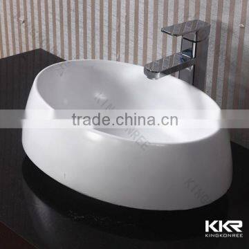 Oval Solid Surface Undermount Bathroom Vanity Bar Sink photo-5