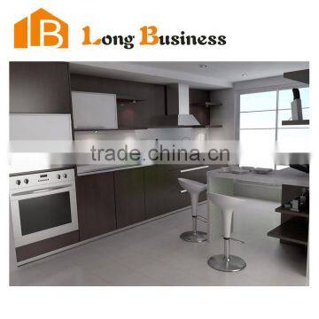 LB-JX1156 Wood veneer wooden high gloss kitchen cabinets