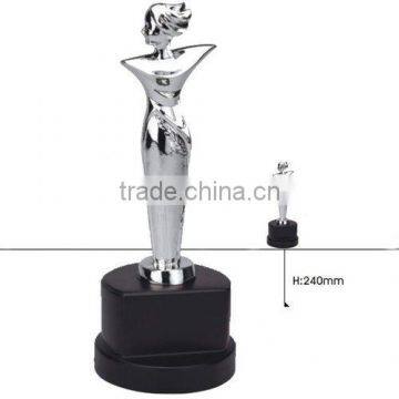 Creative Personalized Female Model Metal Figurine Trophy Awards