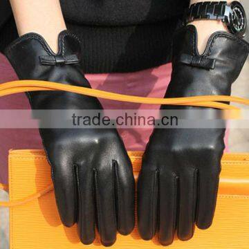 lady slim customer fit slap-up gloves of genuine leather