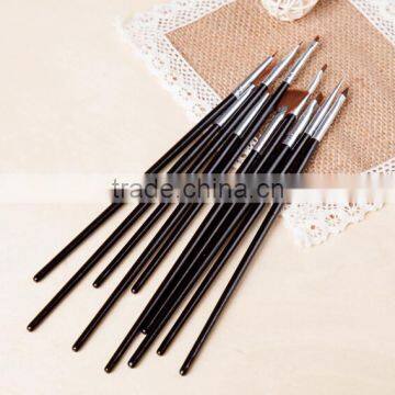 2015 Black Handle Nail Dust Brush 10pcs Acrylic Nail Art Brush Set photo-2