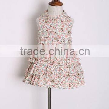 622M019 Pink Color Summer High Quality Kid's Dress Beautiful Flower Girls Dress