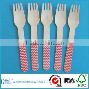 eco - friendly stripe wooden utensils,crafting spoons forks knives weddings parties banquets disposable wooden cutlery set