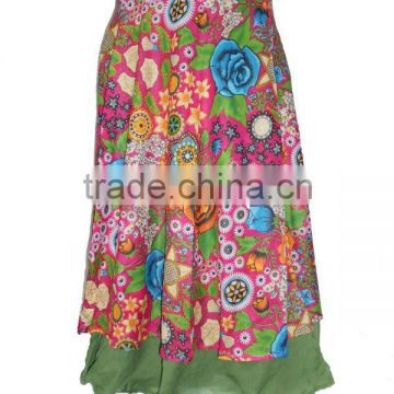 VP2111 cottonMagic Wrap Skirts Vintage 2 layer Indian cotton summer white skirts tube skirt magic skirts pushkar magic