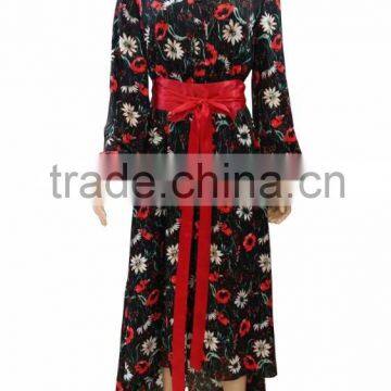 2015 newest design Floral Print Dress maxi dress, OEM, Garment clothing manufactory