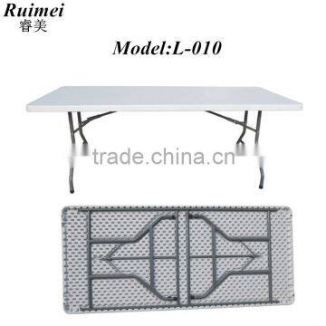 L-010 Cheap steel legs plastic outdoor picnic table for sale
