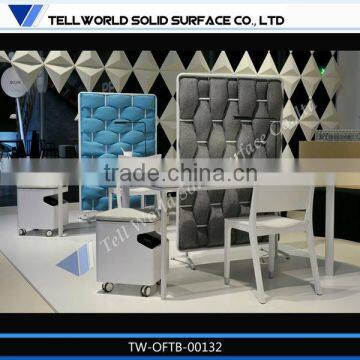 Pure Fashion Modern Single Office Table Coffe Table, Acrylic Solid Surface