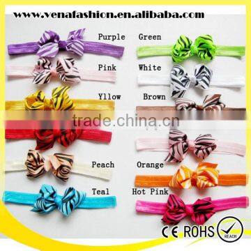 yiwu zebra make elastic cheap price bow kids headband