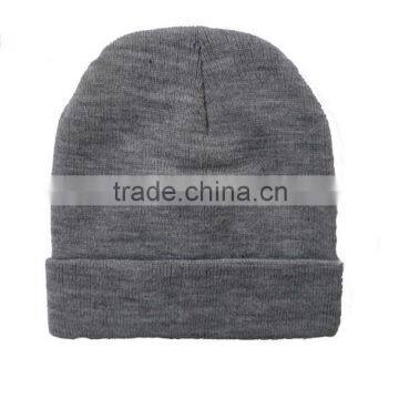 Custom Plain Cotton Knitted Beanie Hats Jersey Hat