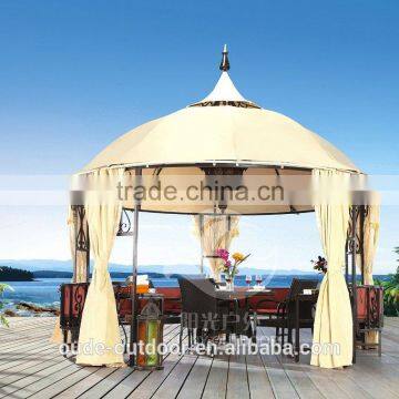 4m Round Luxury Gazebo waterproof fabric with curtain white castle gazebo